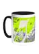 Abstract Art Printed Coffee Mug Green/Black/White 11ounce