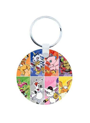 Digimon Anime Wooden Keychain