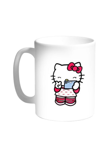 Hello Kitty Printed Coffee Mug White 11ounce