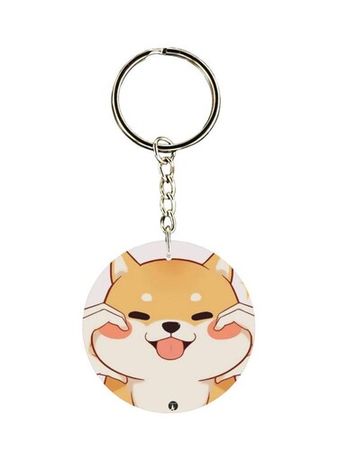 Double Sided Cartoon Printed Keychain