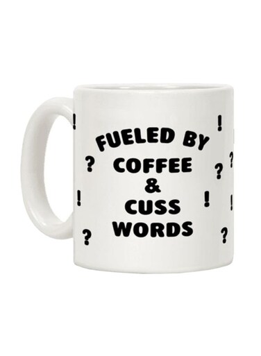 Printed Ceramic Coffee Mug White