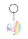Double Sided Rainbow Printed Keychain