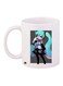 Cartoon Printed Coffee Mug White/Blue/Black 11ounce