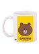 Printed Coffee Mug White/Brown/Yellow