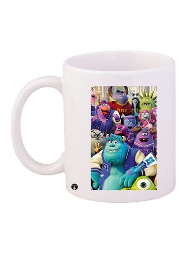 Monsters University Printed Coffee Mug White/Blue/Purple 11ounce