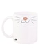 A Cat Whiskers Design Mug White/Beige/Black