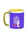 Keep Calm And Ask Questions Printed Coffee Mug Yellow/White 11ounce