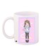 Cartoon Girl Printed Coffee Mug White/Pink/Blue