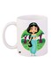Princess Jasmine Printed Coffee Mug White/Green/Blue 11ounce