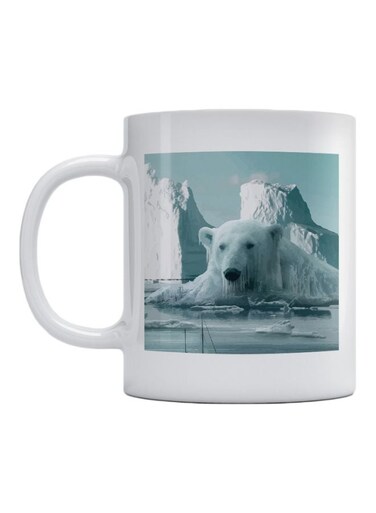 Polar Bear Printed Mug White/Grey/Black