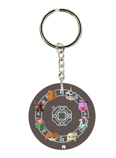 Anime Digim0n Double Side Printed Keychain