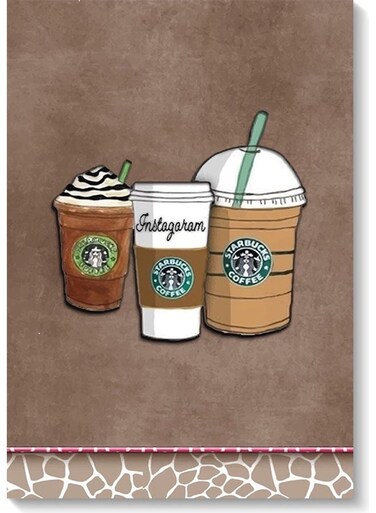 Starbucks Lovers Themed Wall Painting Brown/White/Green 40x60cm