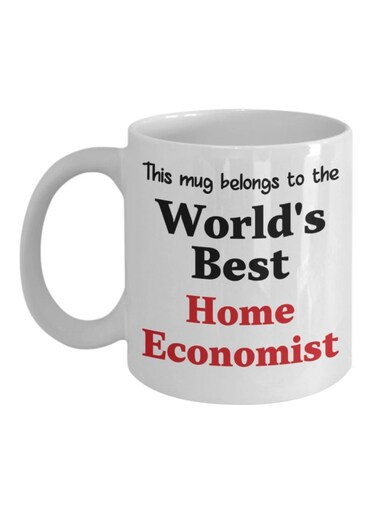 World's Best Home Economist Printed Coffee Mug White/Black/Red