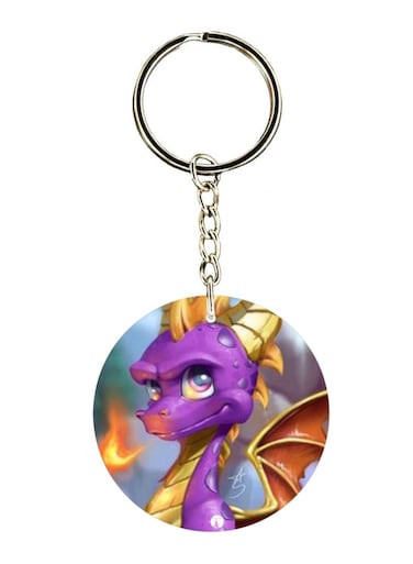 Double Sided Spyro Printed Keychain