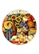 Vintage Art Printed Fridge Magnet Round Multicolour