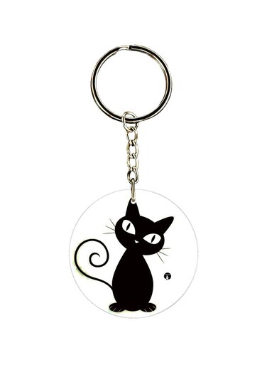 Cat Printed Keychain