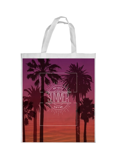 Enjoy The Summer Time Printed Shopping Bag Multicolour