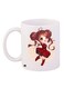 Cartoon Girl Printed Coffee Mug White/Beige/Red