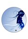 Woman Printed Fridge Magnet Round Multicolour