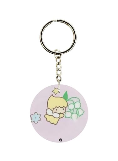 Cartoon Printed Double Sided Keychain