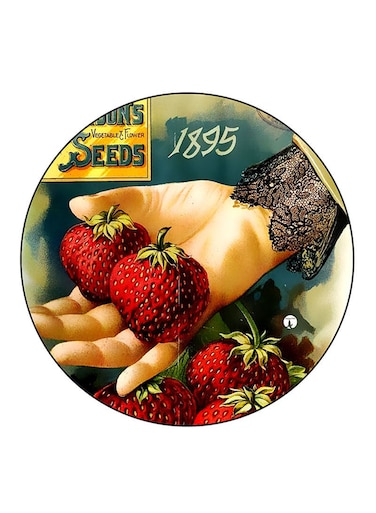 Vintage Art Printed Fridge Magnet Multicolour
