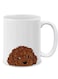 Brown Toy Poodle Ceramic Coffee Mug Tea Cup, 11 OZ