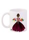 Girl Printed Coffee Mug White/Purple/Red 11ounce