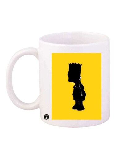 The Simpsons Printed Coffee Mug White/Yellow/Black