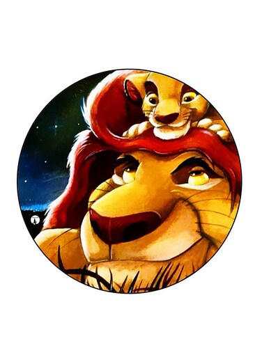 Lion Printed Fridge Magnet Multicolour 5.5 x 5.5cm