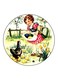 Vintage Art Printed Fridge Magnet Multicolour