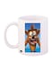 Crash Video Game Printed Mug White/Blue/Brown Standard Size