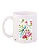 Floral Printed Coffee Mug White/Pink/Blue 11ounce