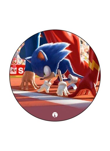 Video Game Sonic Printed Fridge Magnet Blue/Red/White
