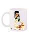 Girl Printed Coffee Mug White/Yellow/Green 11ounce