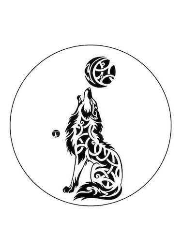 Wolf Printed Fridge Magnet Multicolour