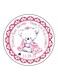 Bear Printed Fridge Magnet Round Multicolour