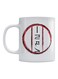 Japanese Art Printed Ceramic Mug White/Red/Black