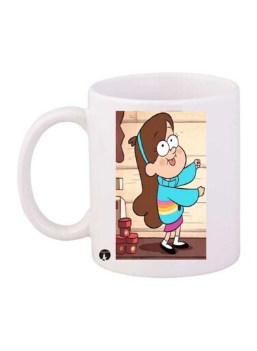 Gravity Falls Printed Coffee Mug White/Blue/Brown