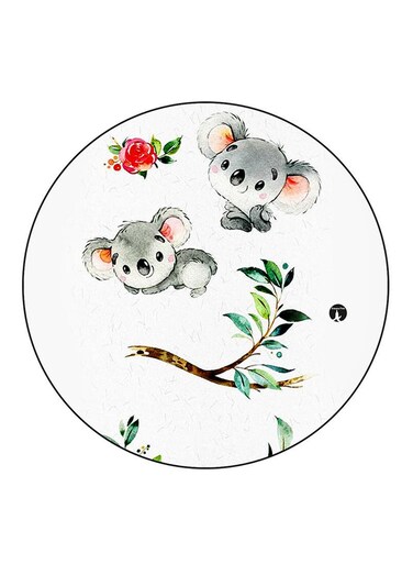 Koalas Printed Fridge Magnet Round Multicolour
