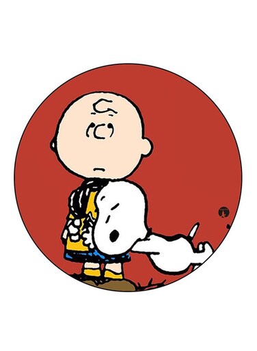 Snoopy Printed Fridge Magnet Round Multicolour