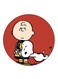 Snoopy Printed Fridge Magnet Round Multicolour