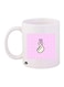 Hand Printed Coffee Mug White/Pink/Beige