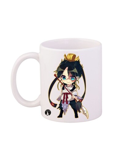 Labyrinth Of Magic Anime Printed Mug White/Black/Gold 12ounce