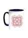 Decorative Drawings - Rose Printed Coffee Mug Blue/White 11ounce