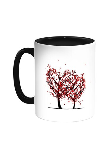 Romantic Printed Coffee Mug Black/White 11ounce