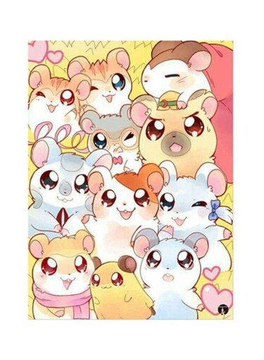 Anime Hamtaro Metal Plate Poster Multicolour 15x20cm