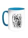 Tiger Face Printed Coffee Mug Blue/Black/White