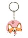 Double Sided Dog Printed Keychain