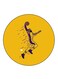 Basketball Player Printed Fridge Magnet Round Multicolour