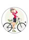 Girl Printed Fridge Magnet Round Multicolour